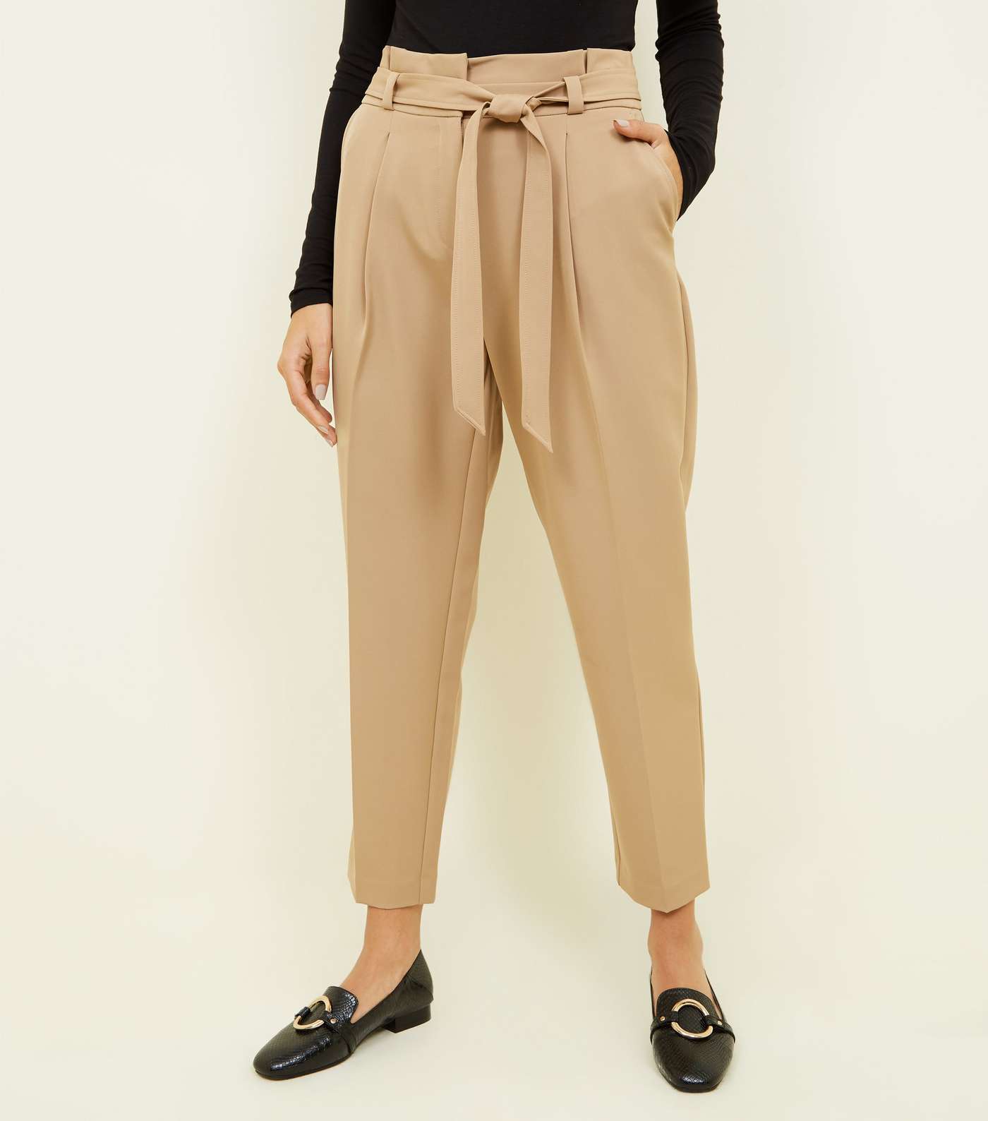 Camel Tie Paperbag Trousers Image 2