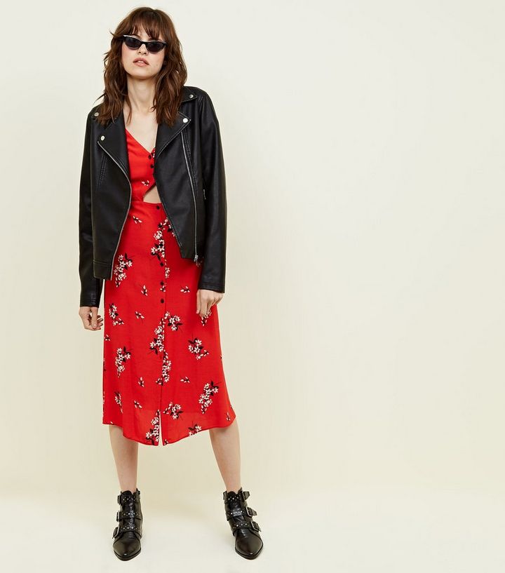 Tall Black Leather Look Biker Jacket New Tall Black Leather Look Biker Jacket The
