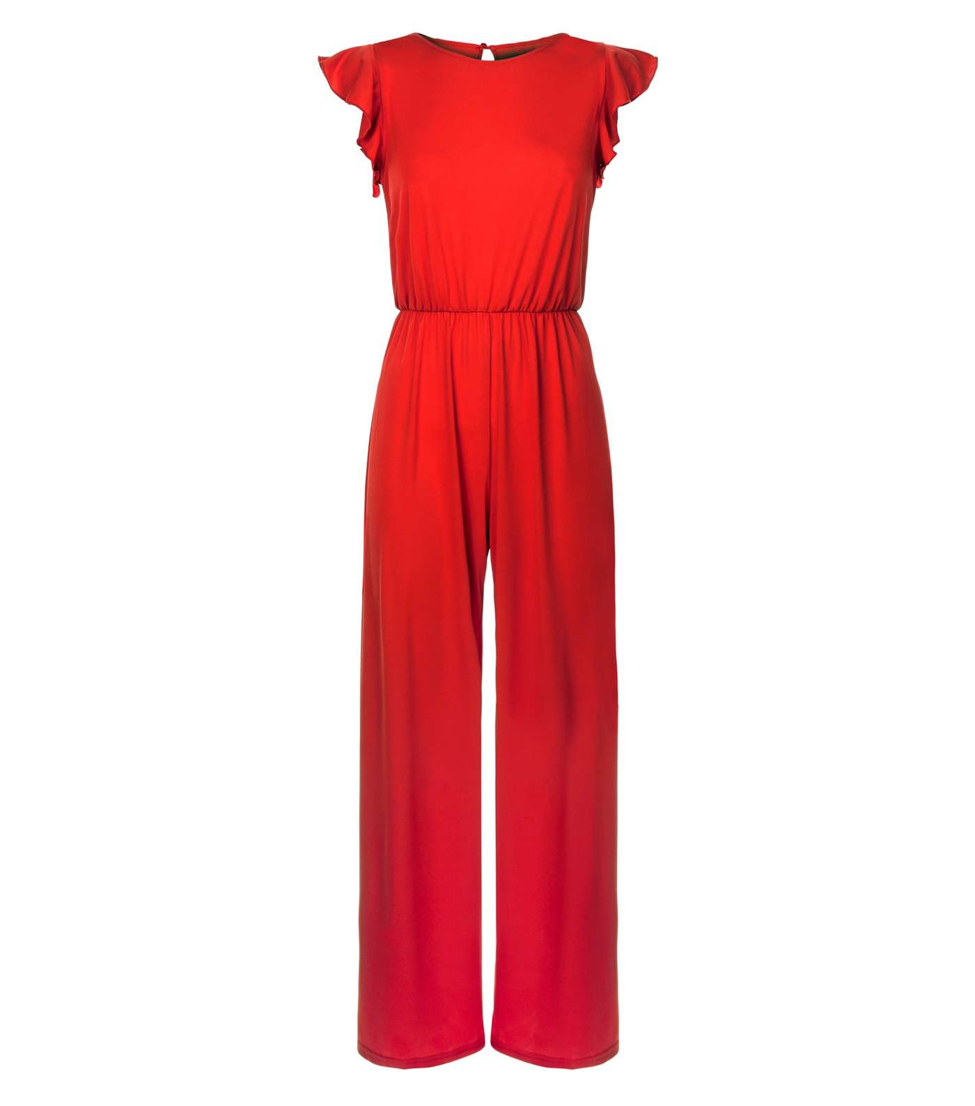Mela Red Frill Sleeve Jumpsuit  Image 3
