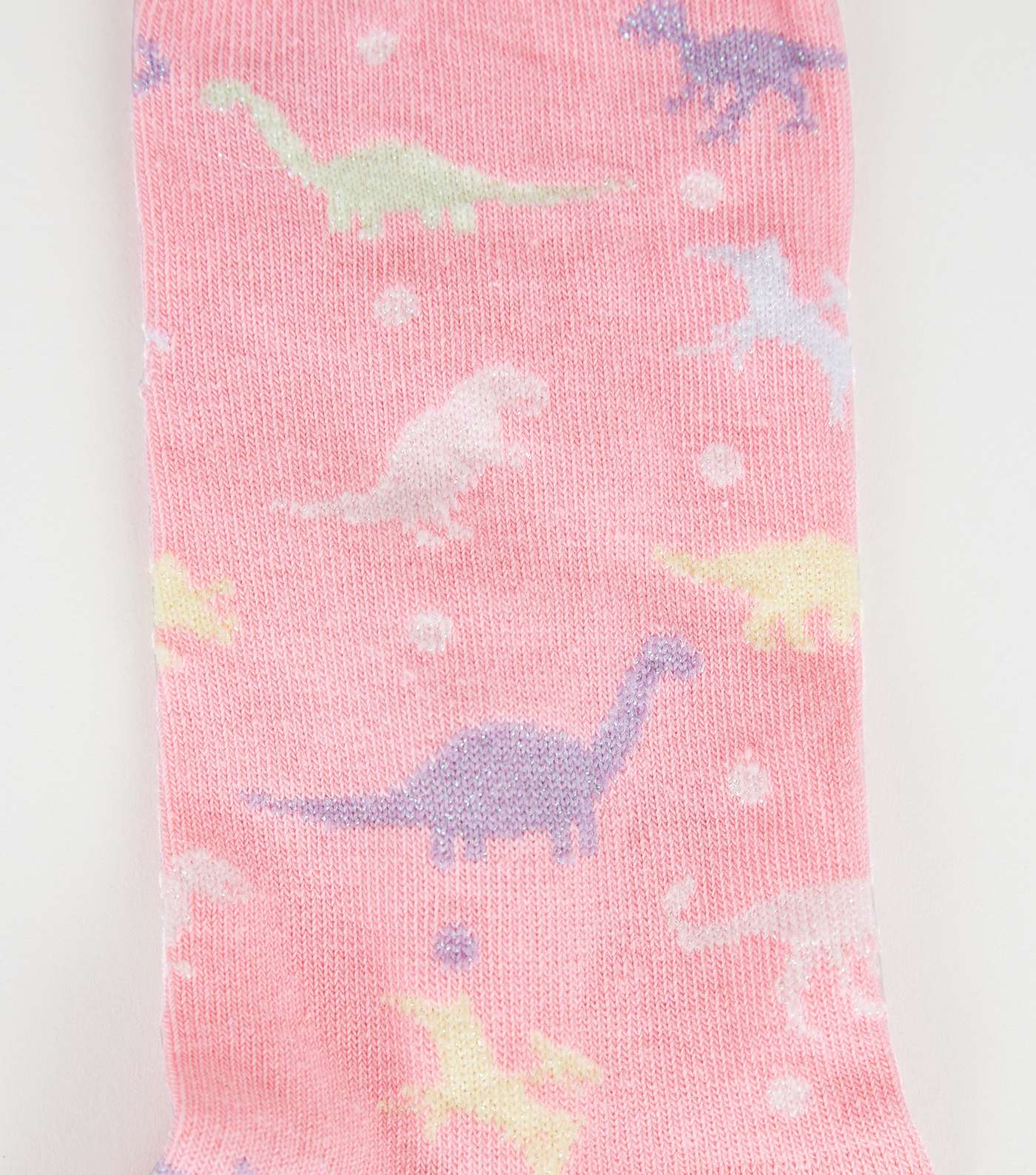 Mid Pink Dinosaur Glitter Socks Image 3