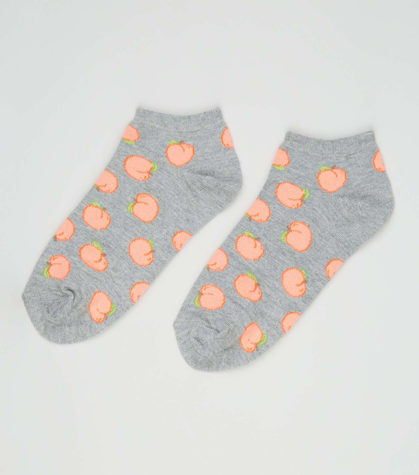 Grey Peach Ankle Trainer Socks