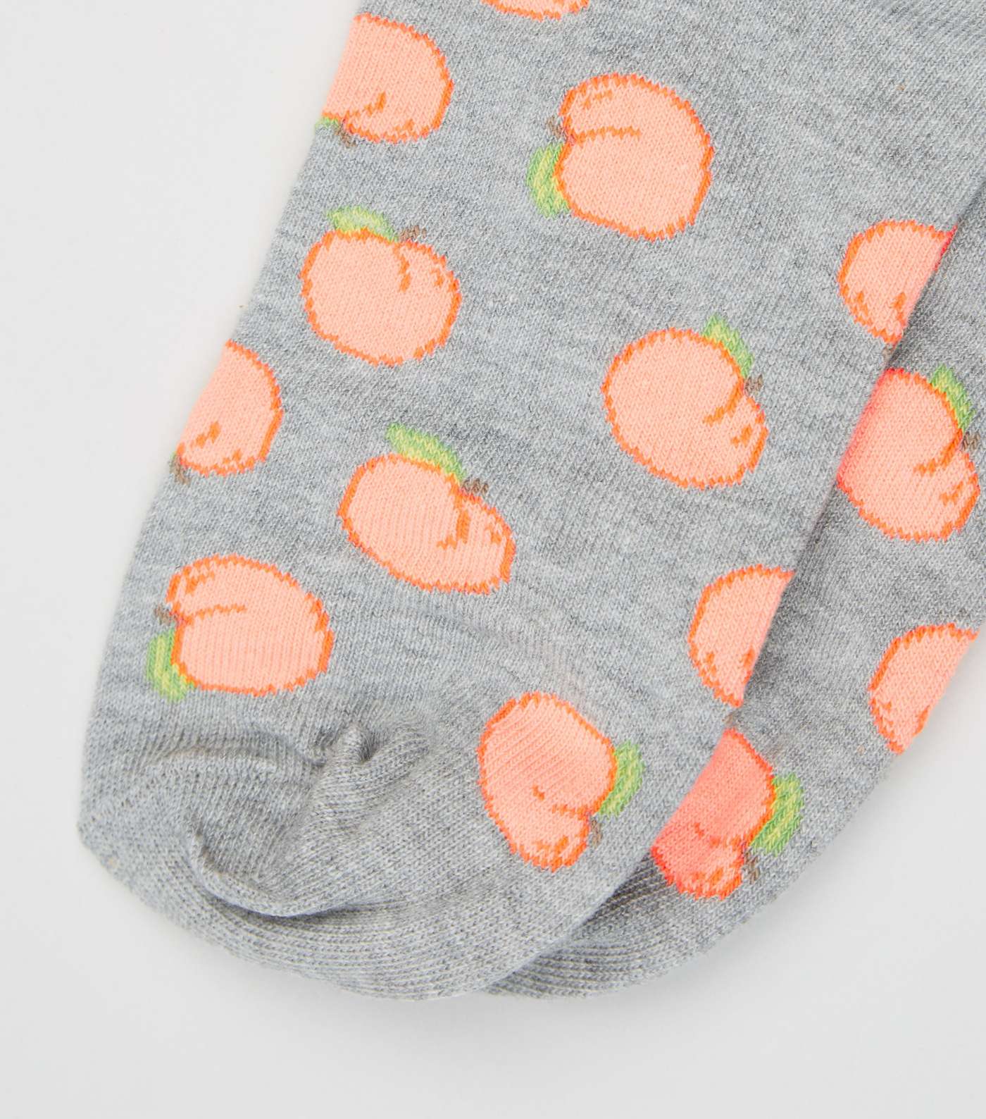 Grey Peach Ankle Trainer Socks Image 3