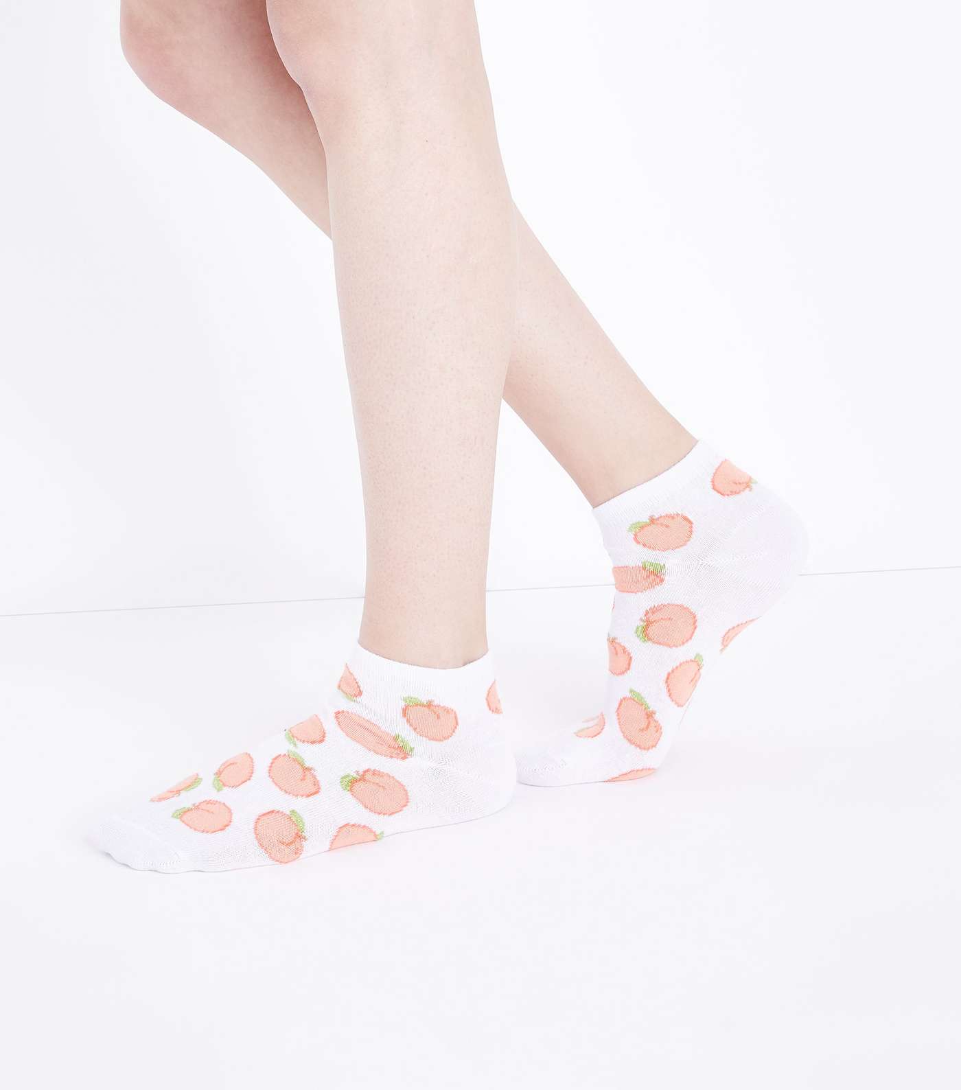 White Peach Ankle Socks Image 2