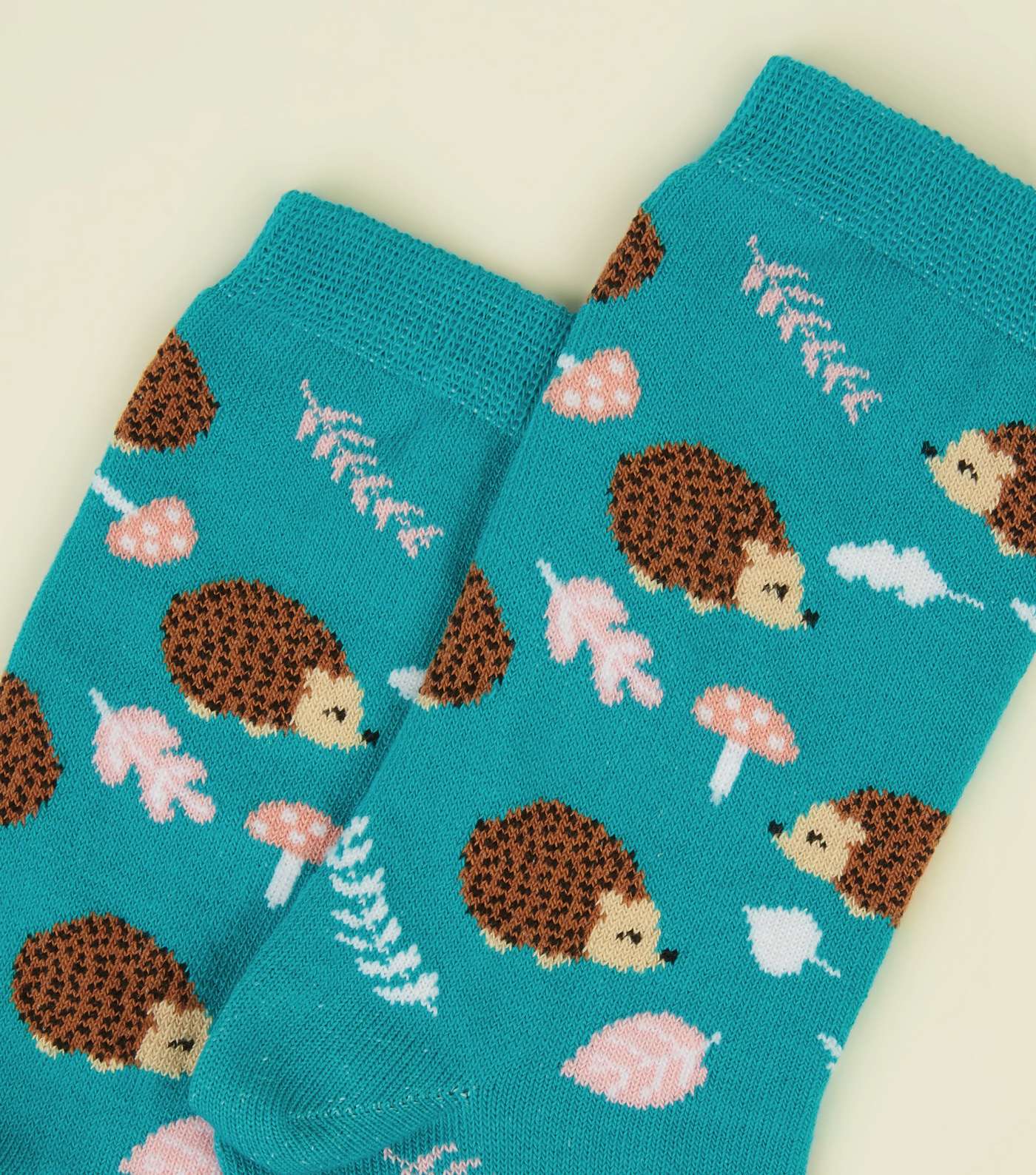 Green Hedgehog Pattern Socks Image 3