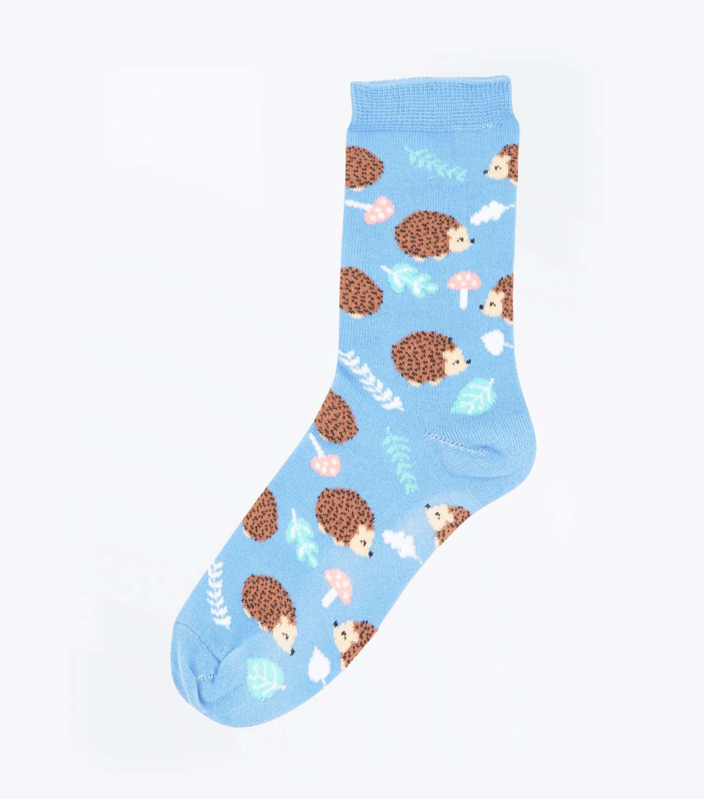 Blue Hedgehog Pattern Socks