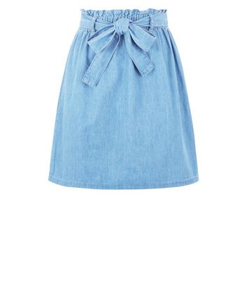 paper bag jean skirt