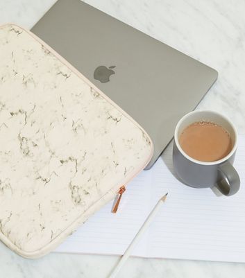 marble effect laptop case