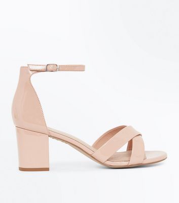 cross strap heeled sandals