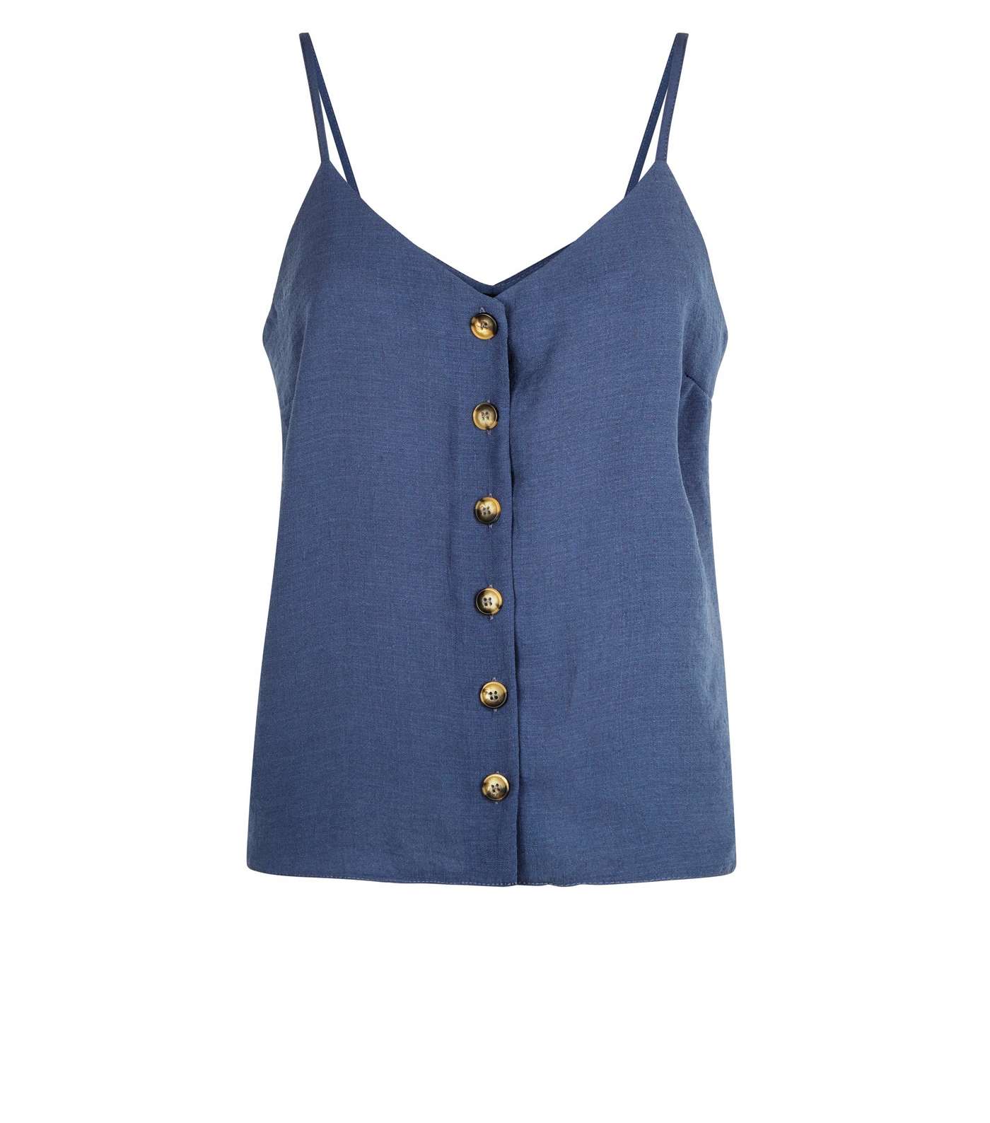 Navy Button Front Cami Image 4