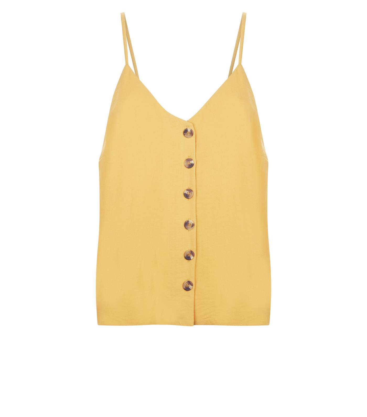 Mustard Yellow Button Front Cami Image 4