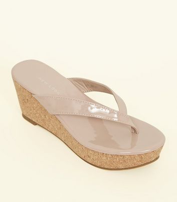 new look wedge flip flops