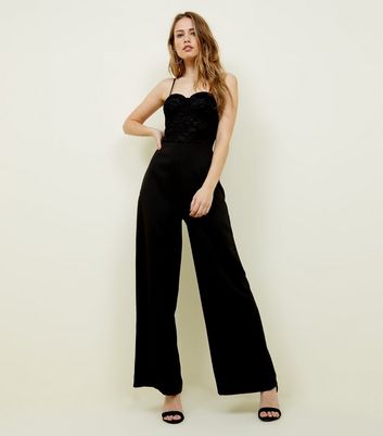 black bustier jumpsuit