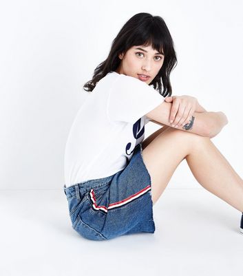 new look denim mini skirt