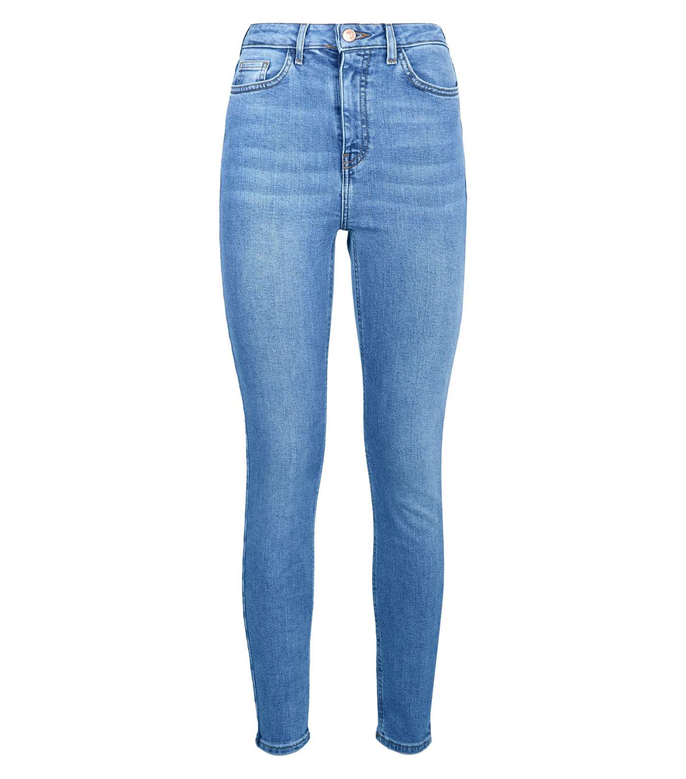 Blue High Rise Super Skinny Dahlia Jeans Image 4
