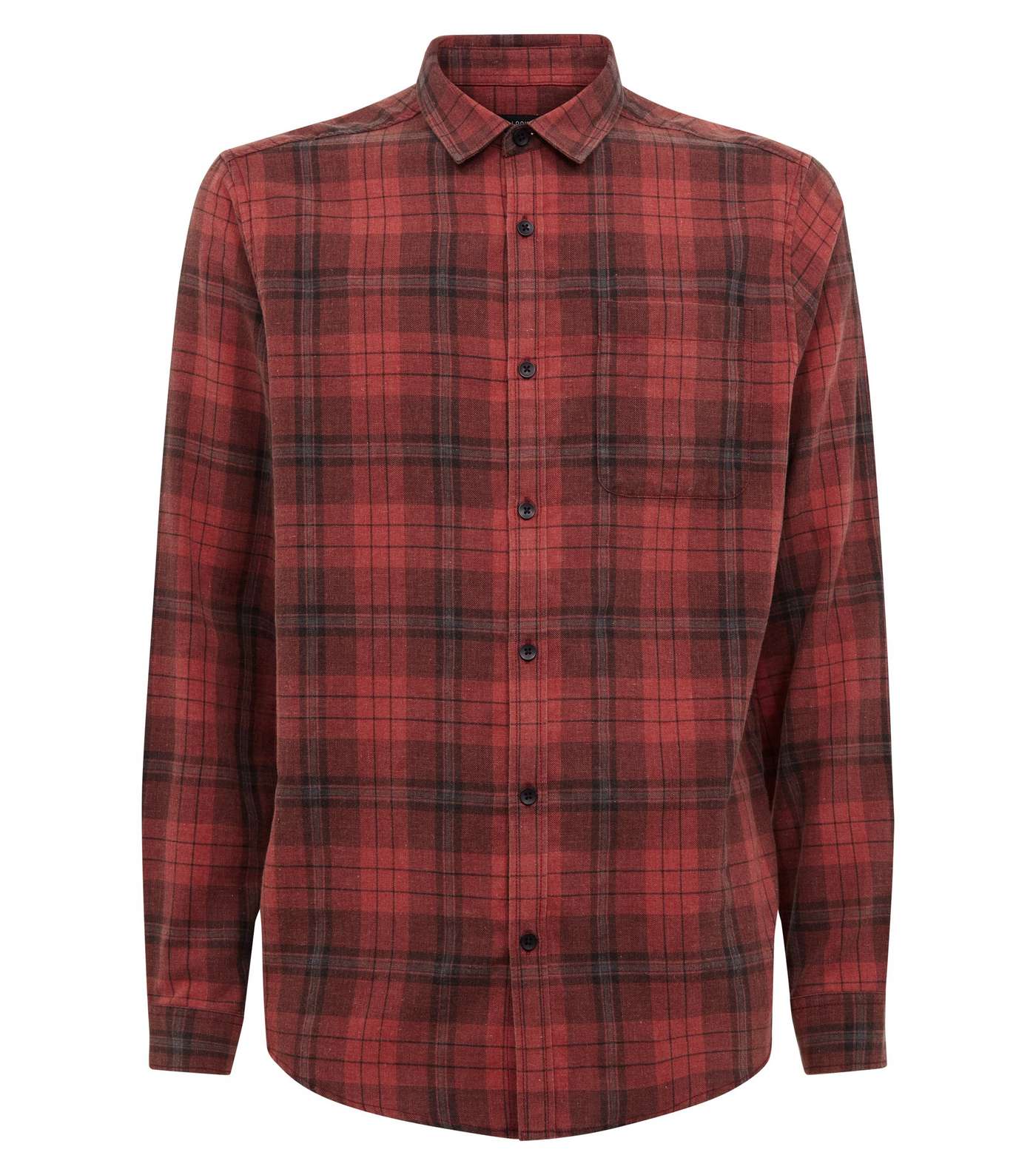 Red Washed Check Long Sleeve Shirt Image 4