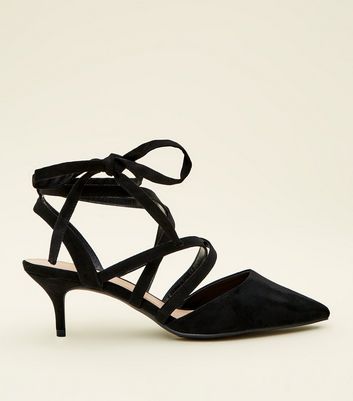 new look black kitten heels