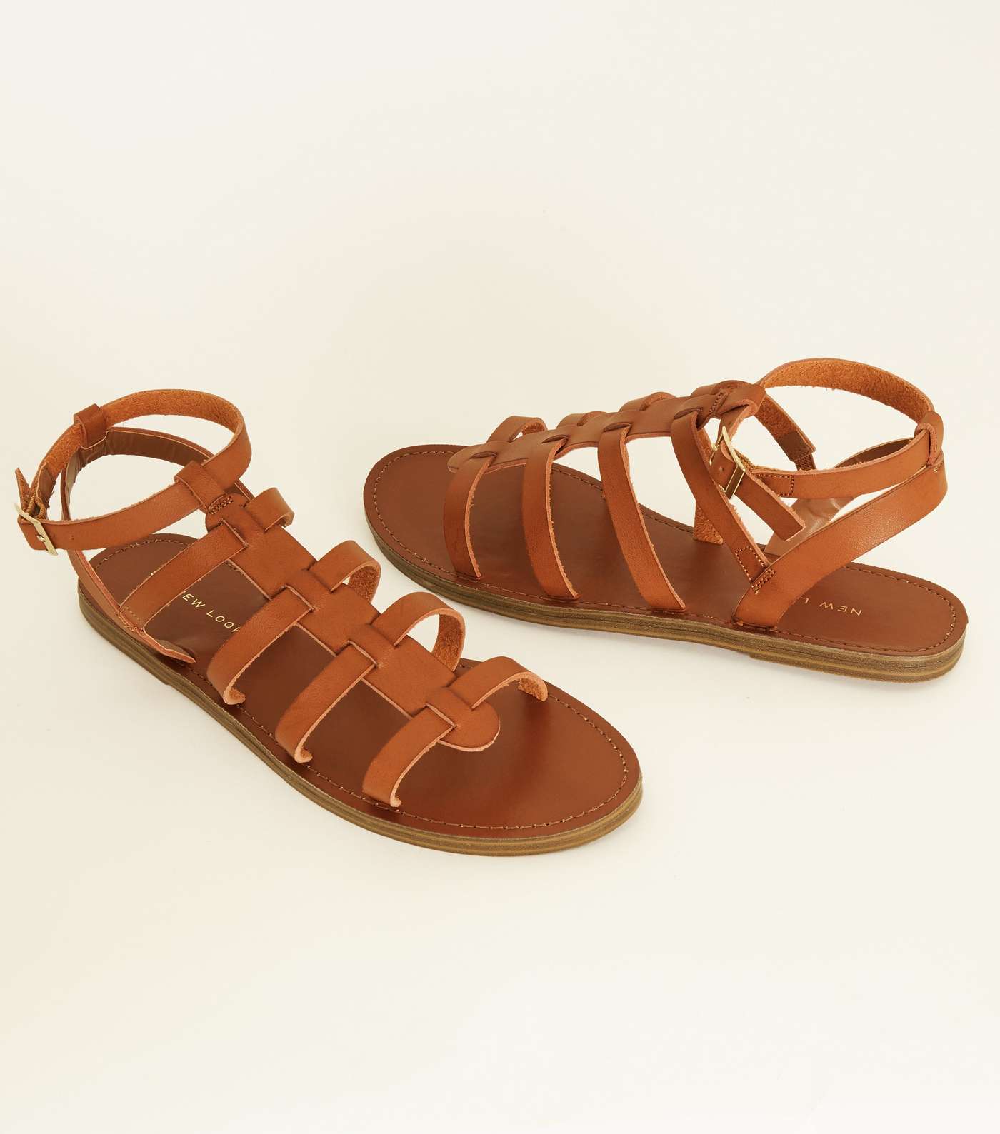 Tan Gladiator Sandals Image 4