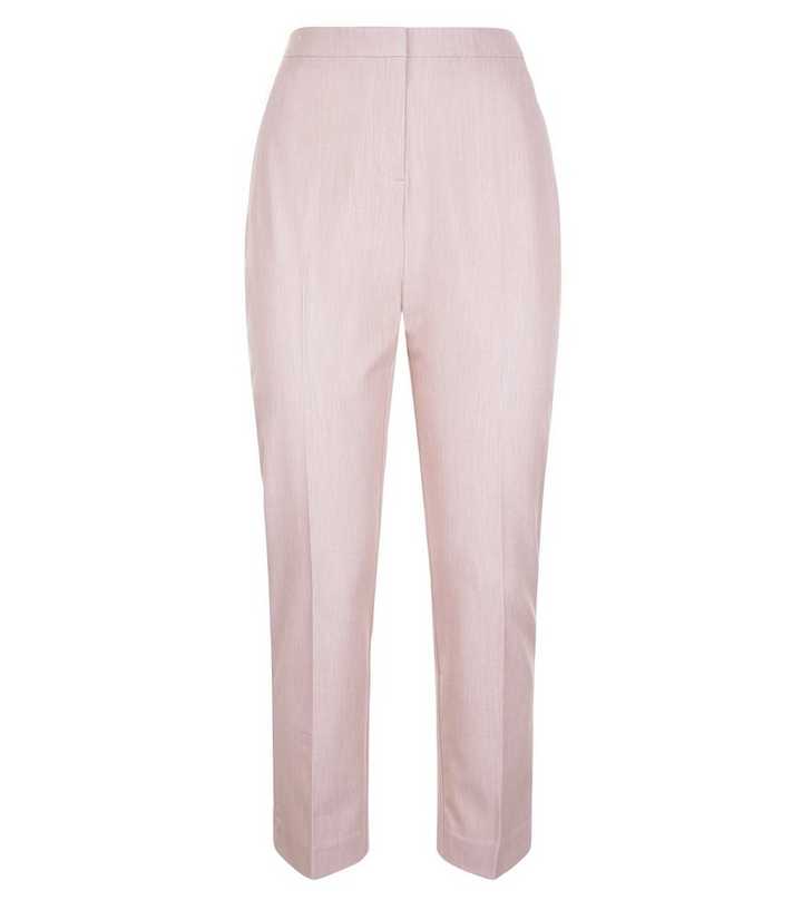 Pale Pink Marl Tapered Trousers