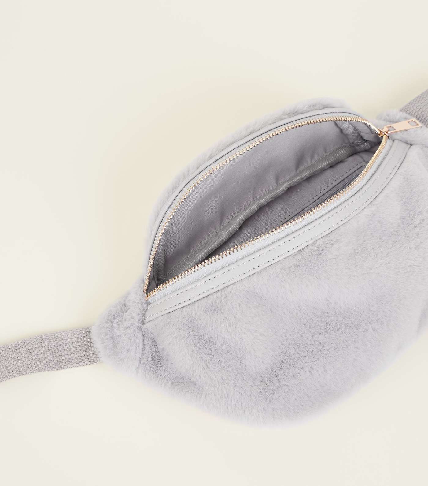 Grey Faux Fur Bum Bag  Image 5