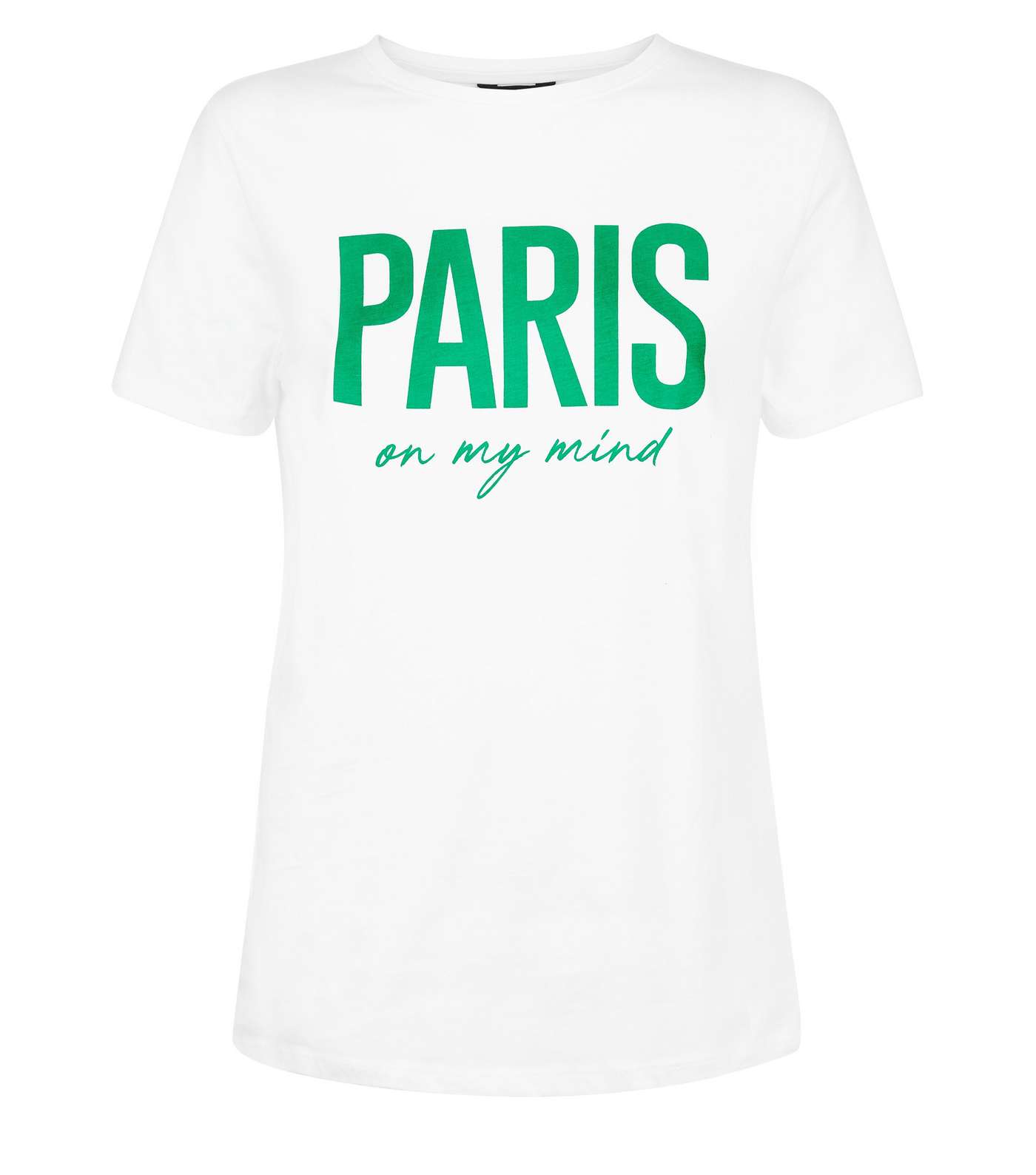 White Paris On My Mind Slogan T-Shirt Image 4