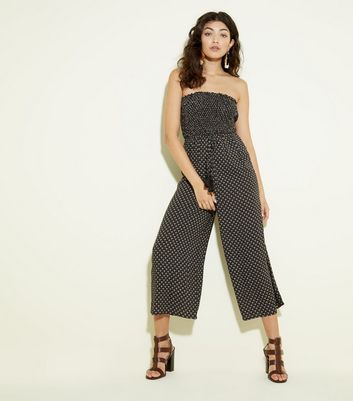 shirred bandeau jumpsuit