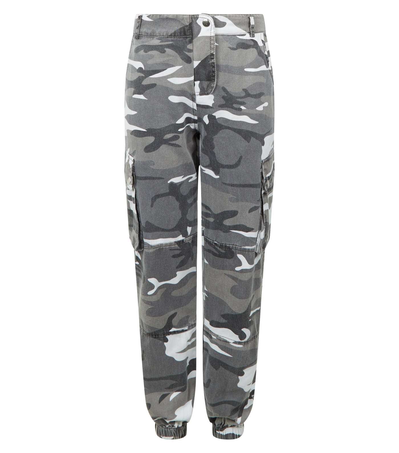 Girls Grey Camo Utility Trousers Image 4