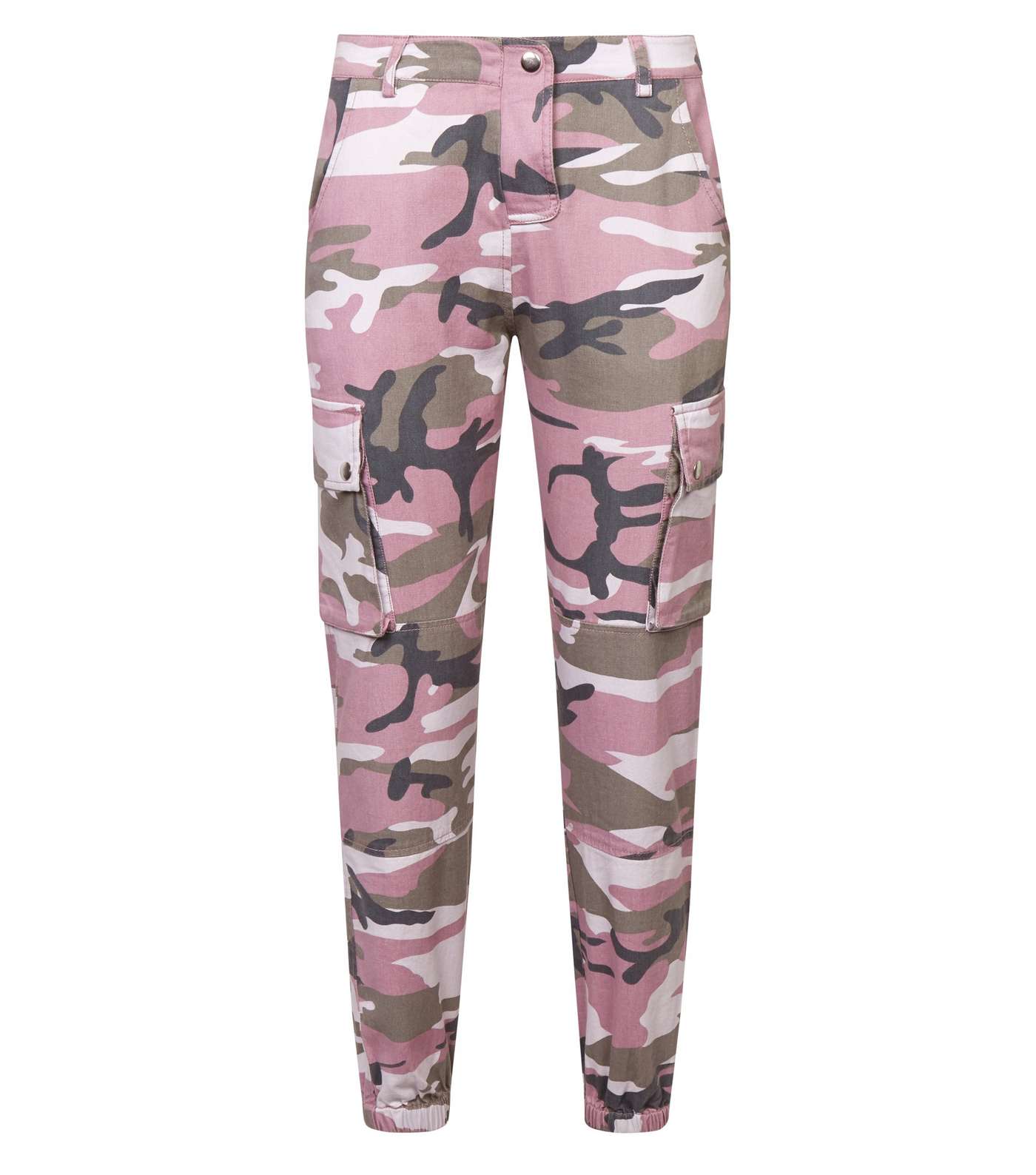 Girls Lilac Camo Utility Trousers Image 4