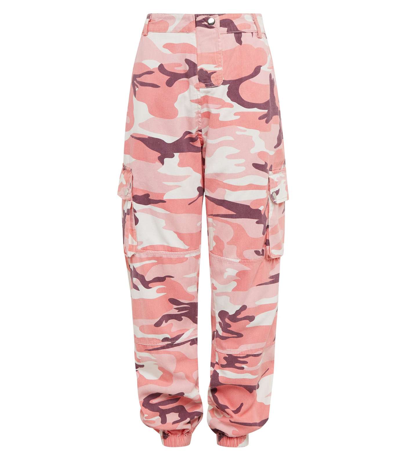 Girls Mid Pink Camo Utility Trousers Image 4
