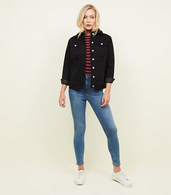 Black denim jacket womens hotsell new look