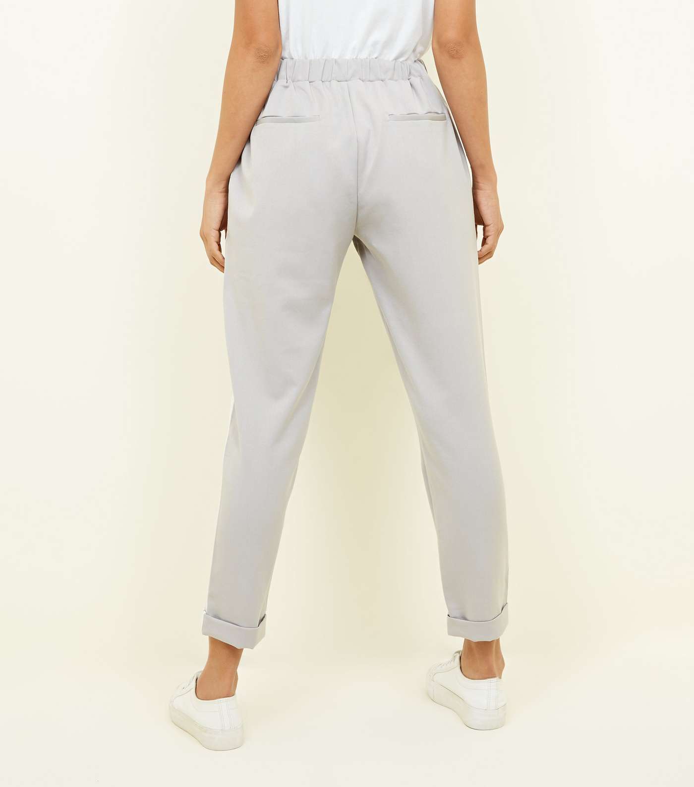 Grey Double Side Stripe Tapered Trousers Image 3