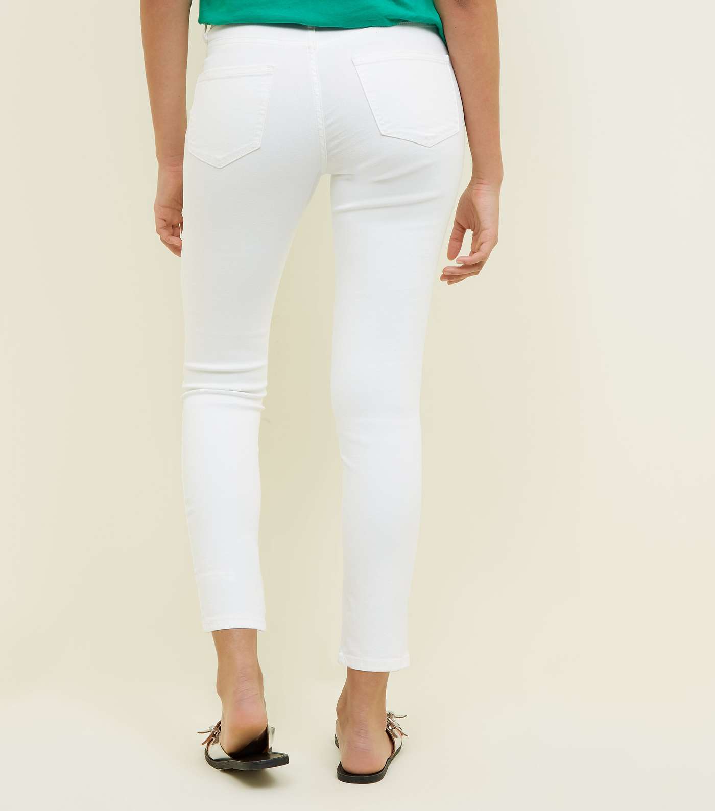 White Cropped Skinny Jenna Jeans Image 3
