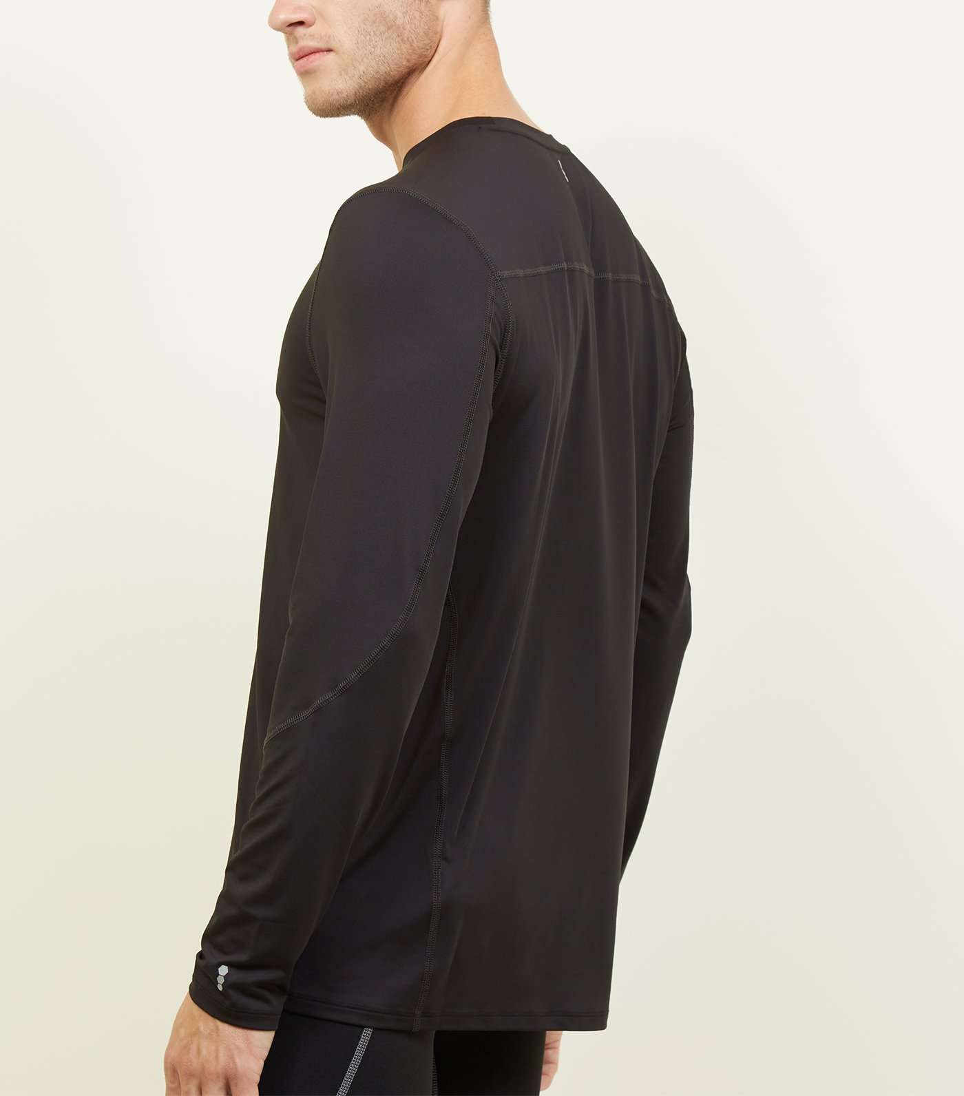 Black Long Sleeve Sports T-Shirt Image 3