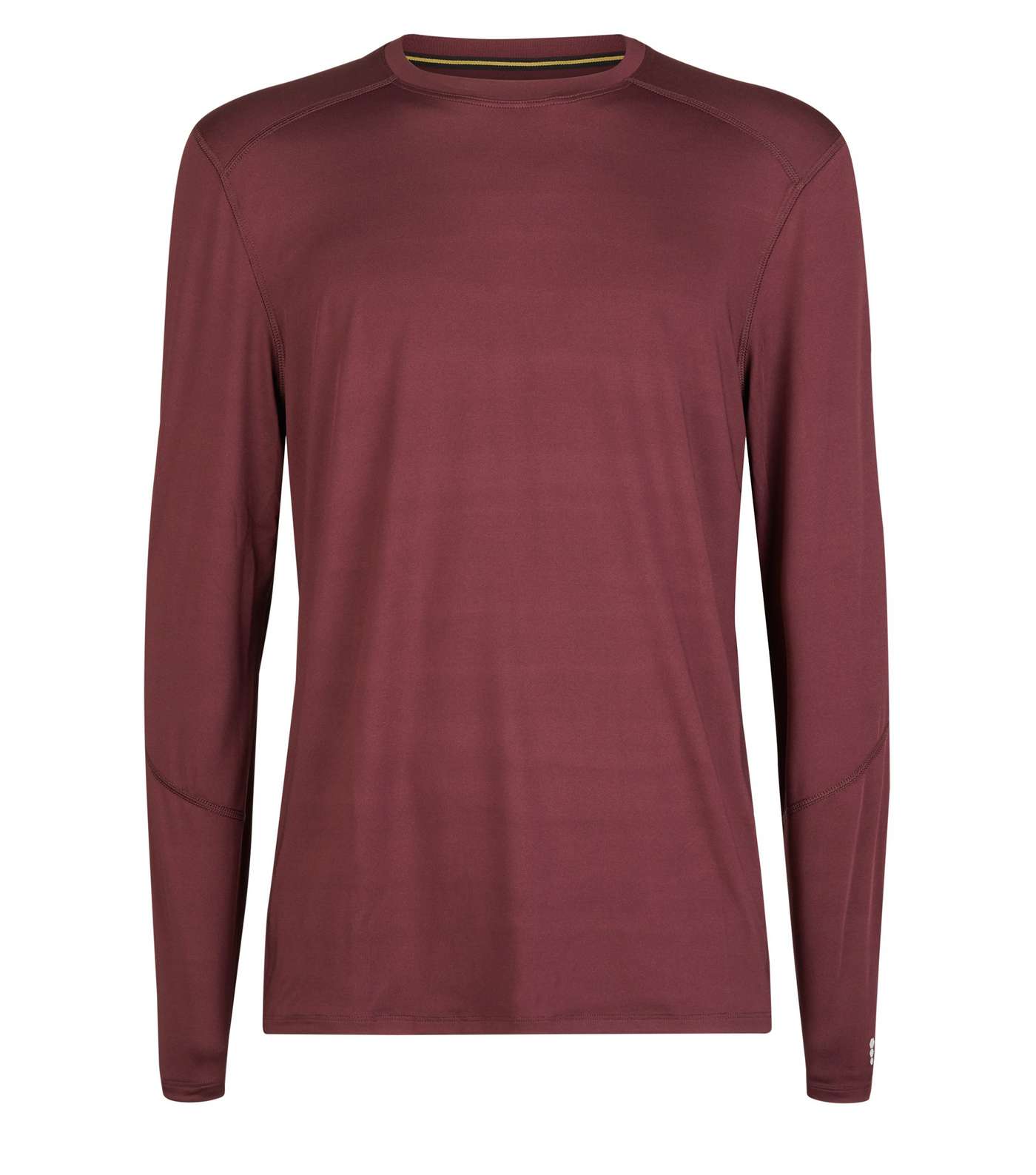 Burgundy Long Sleeve Sports T-Shirt Image 4