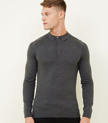 long sleeve polo muscle fit