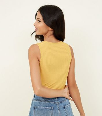 new look mustard bodysuit