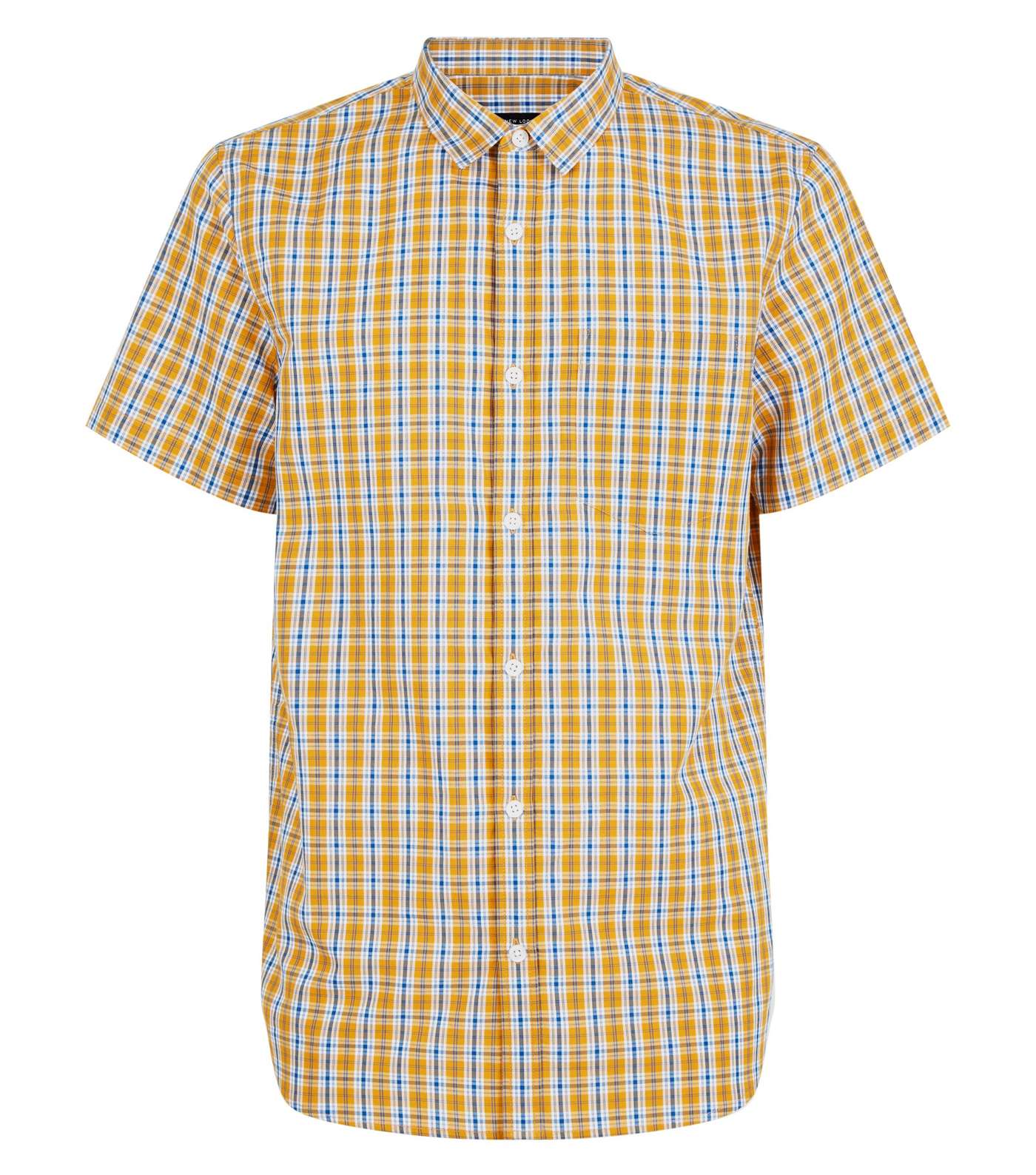 Mustard Check Short Sleeve Shirt Image 4