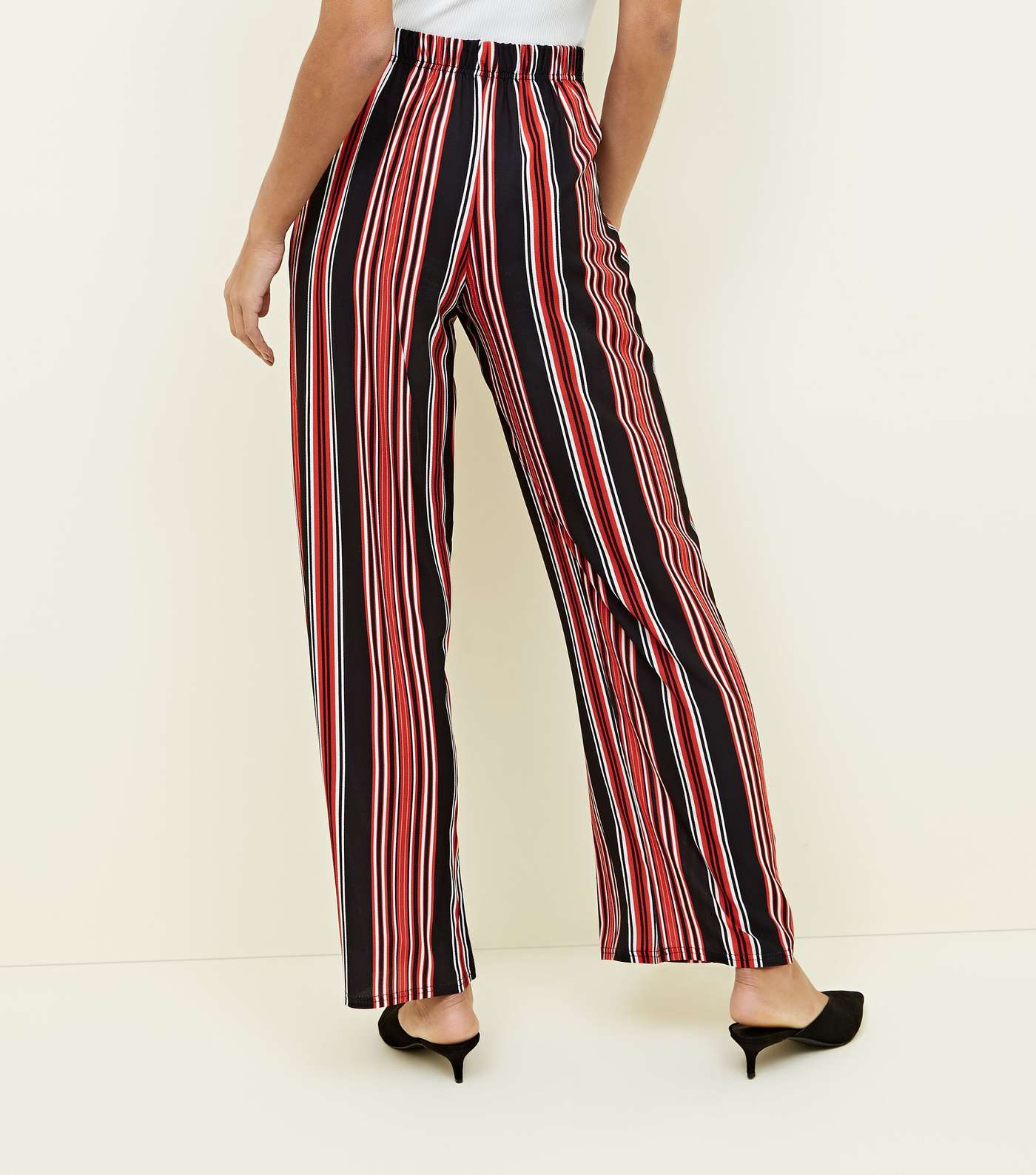 Red Stripe Wide Leg Trousers Image 3