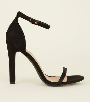 new look black barely there heels