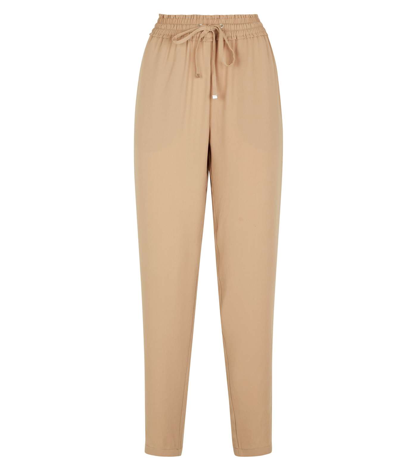 Camel Side Stripe Shirred Waist Trousers Image 4