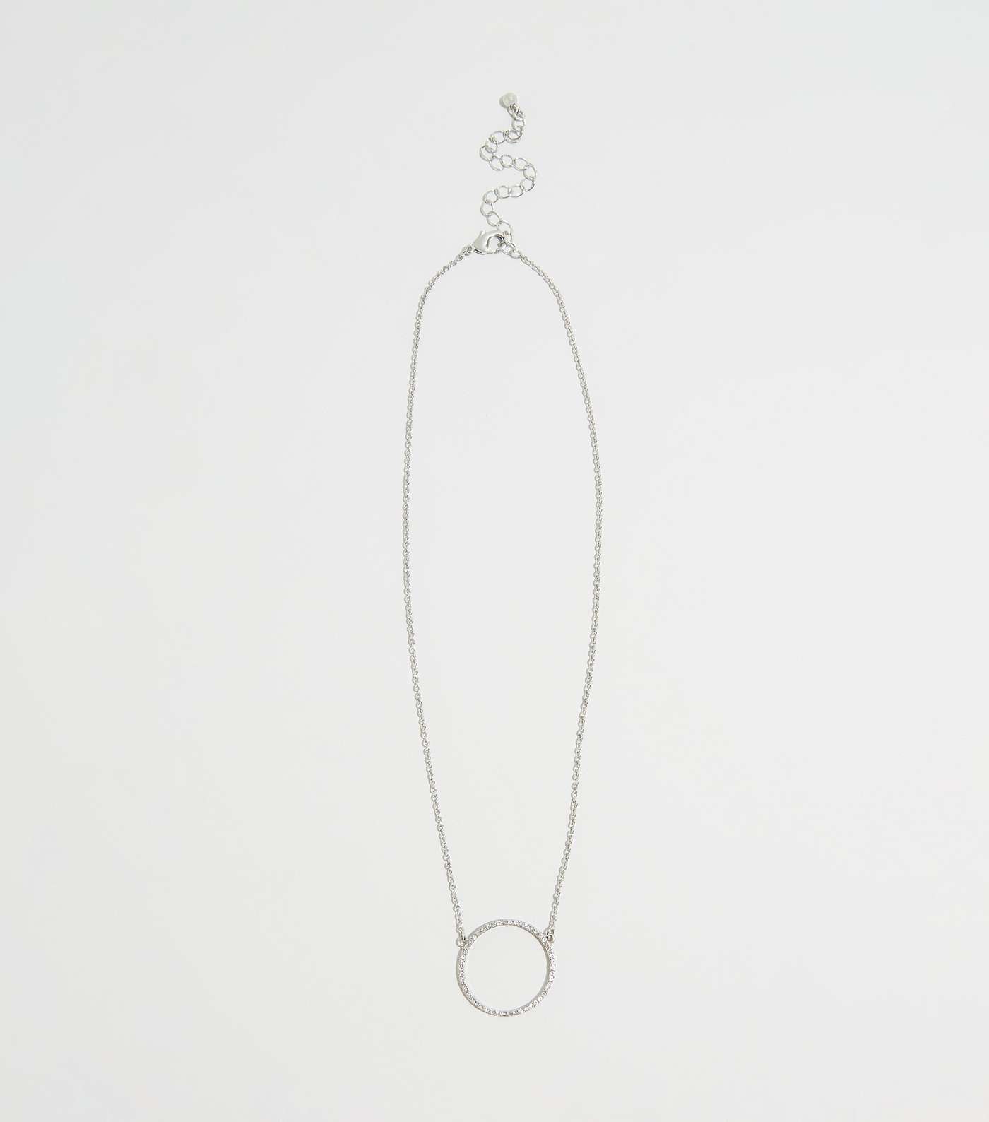Silver Open Ring Pendant Necklace