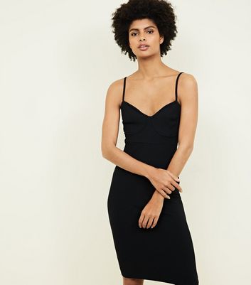 black bodycon dress new look