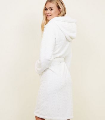 white dressing gown new look