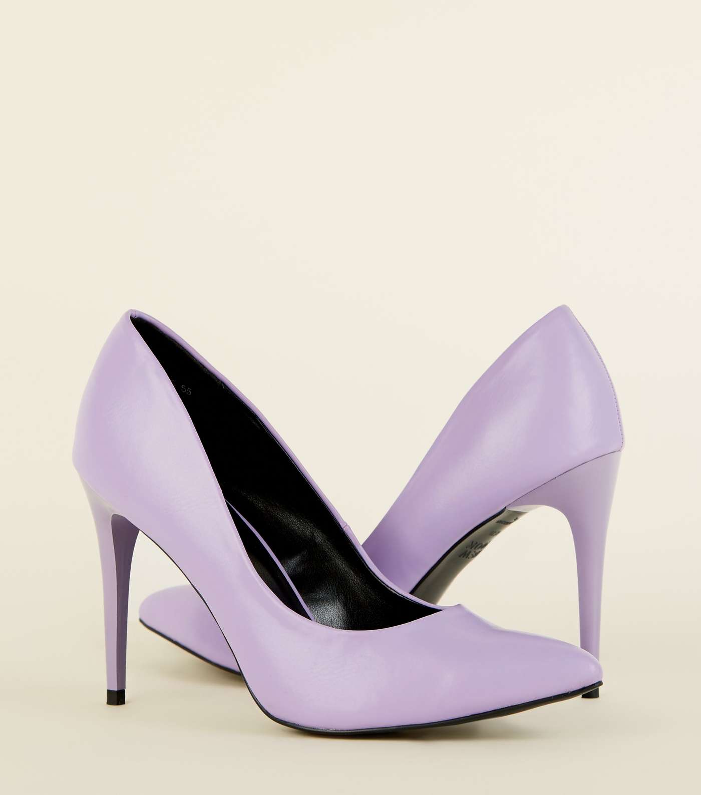 Lilac Pointed Court Shoes Image 3