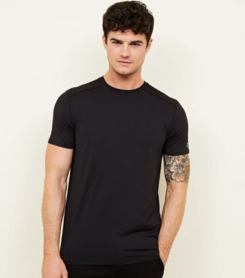 black stretch t shirt