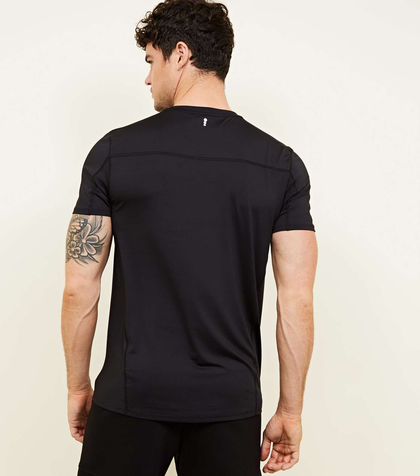 Black Sports Stretch T-Shirt Image 3
