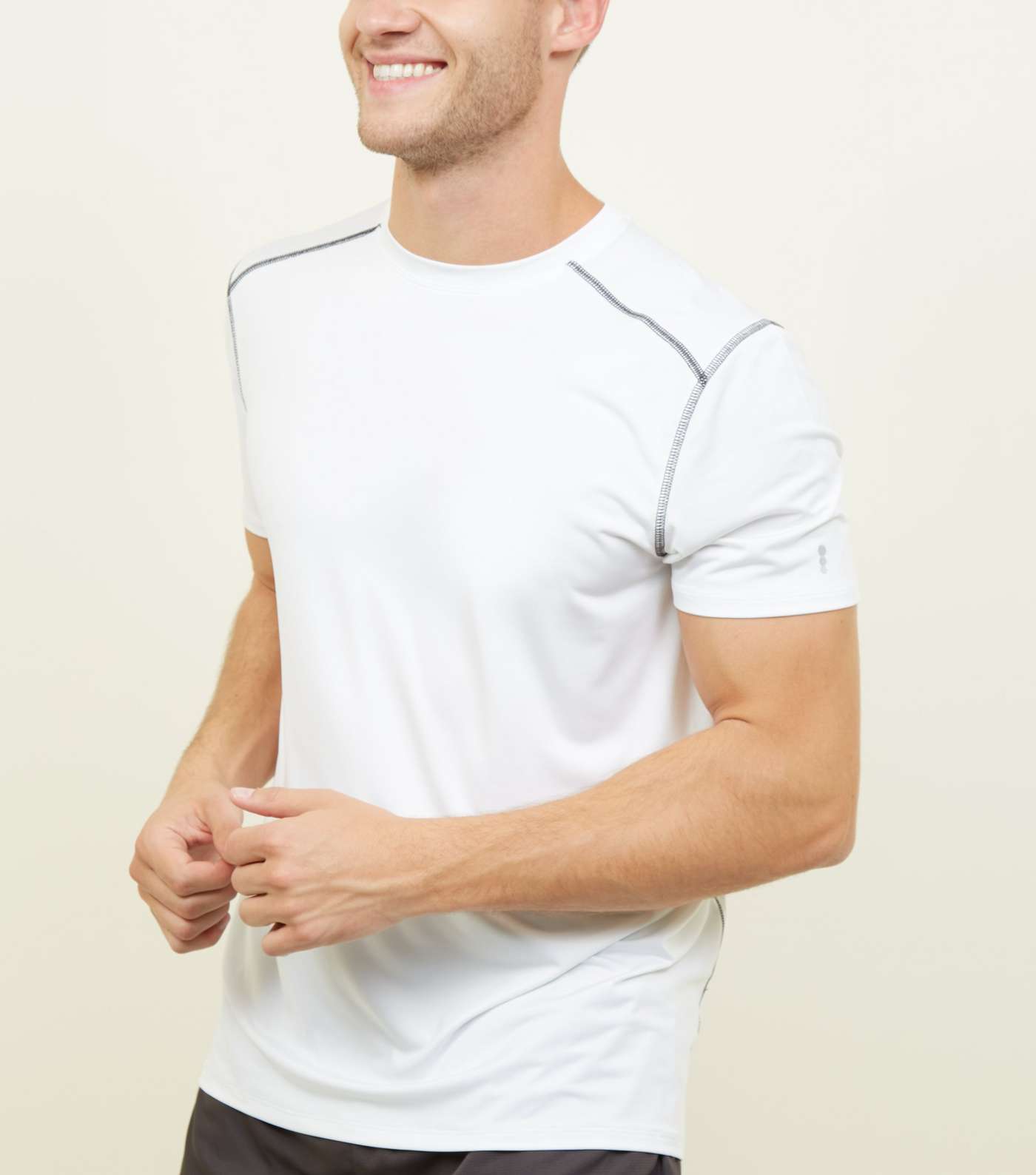 White Sports Stretch T-Shirt