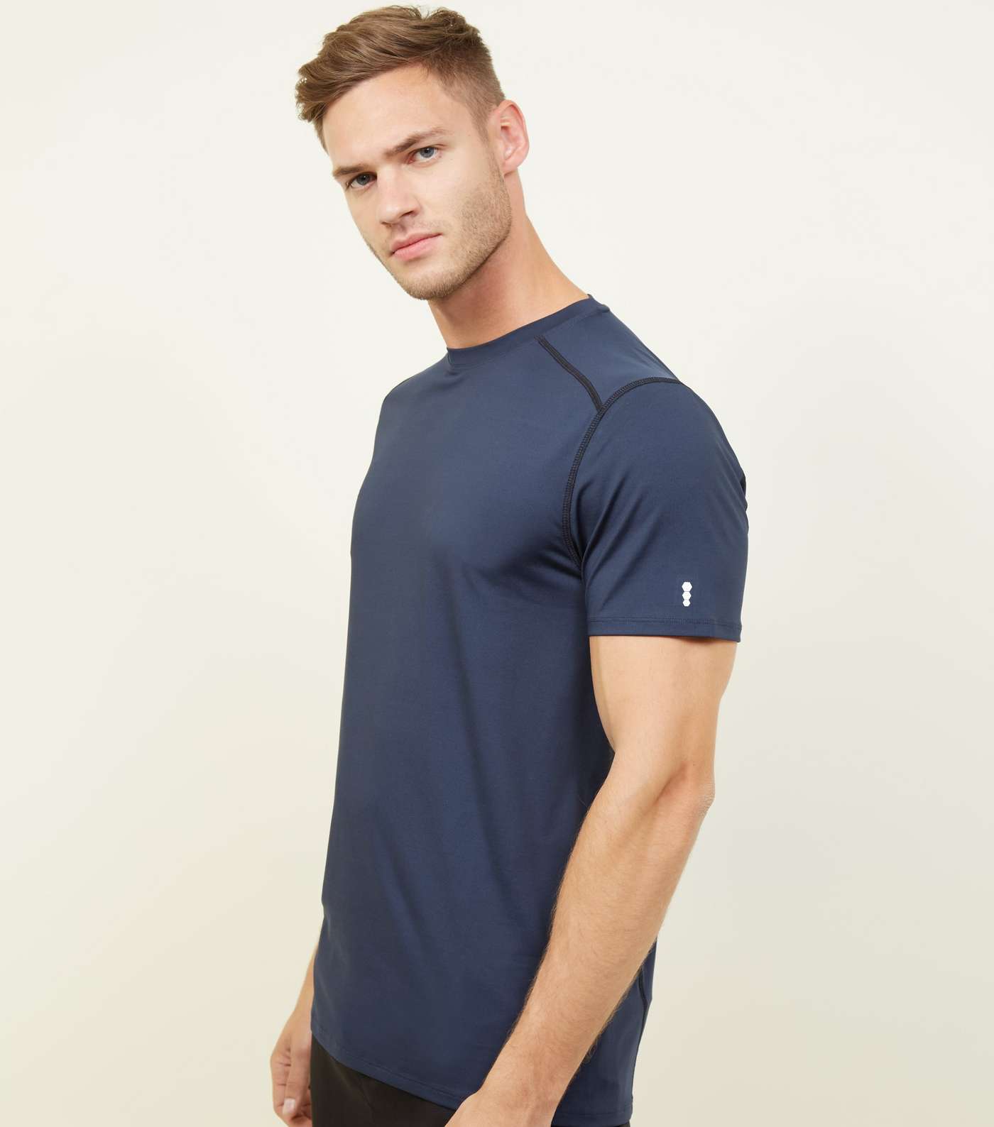 Navy Sports Stretch T-Shirt