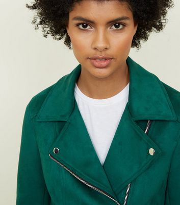 Emerald green moto on sale jacket