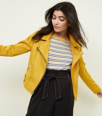 Yellow sale suedette jacket