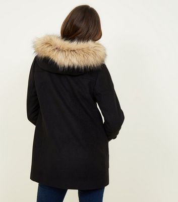 womens fur lined duffle coat